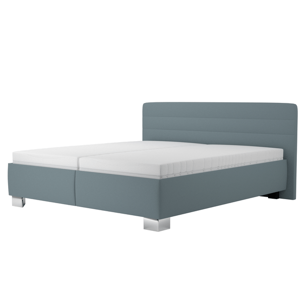 Posteľ s matracom MELISSA sivomodrá, 180x200 cm 1