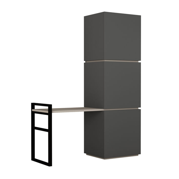 Skrinka na topánky s lavicou MELLO antracitová 1