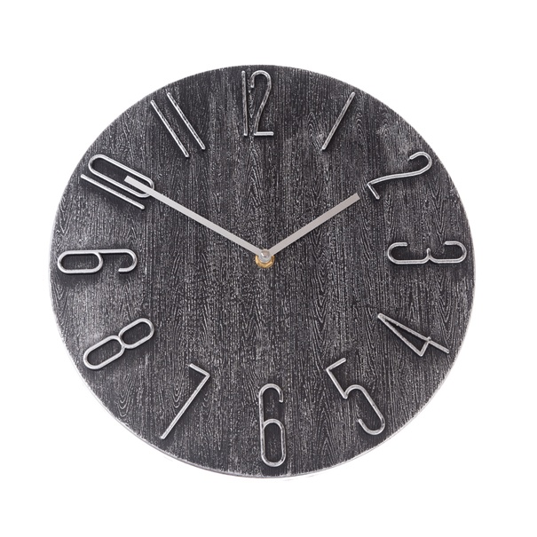 Nástenné hodiny METALLIC tmavosivá, ⌀ 31 cm 1