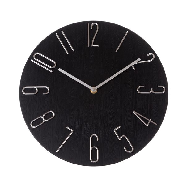 Nástenné hodiny METALLIC čierna, ⌀ 34 cm 1
