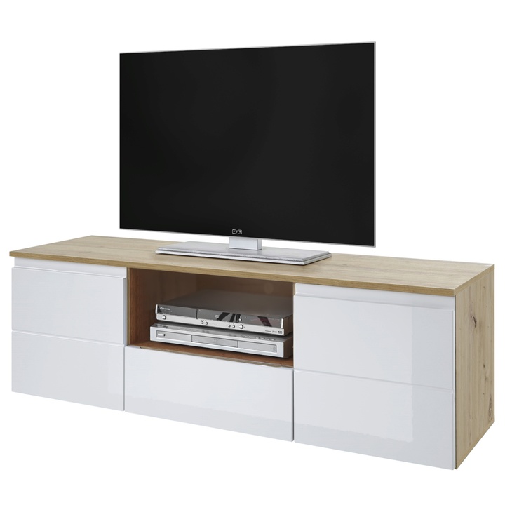 TV stolík MEZO 160 dub artisan/biela 1