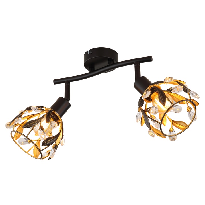 Bodové svietidlo MIKA 2 čierna/zlatá 1