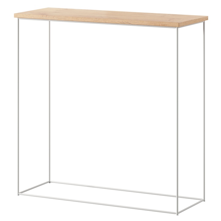 Konzolový stolík MILAN biela/dub lancelot 1