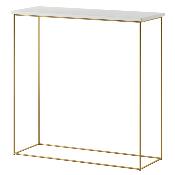 Konzolový stolík MILAN zlatá/biela 1