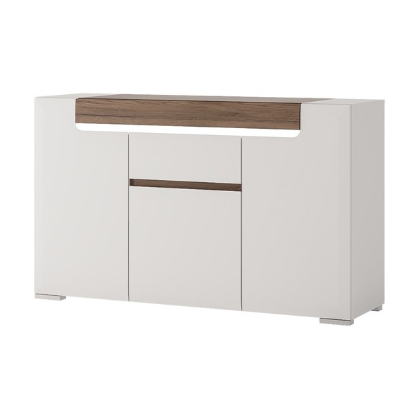 Komoda MILANO 5 alpská biela/dub sanremo 1