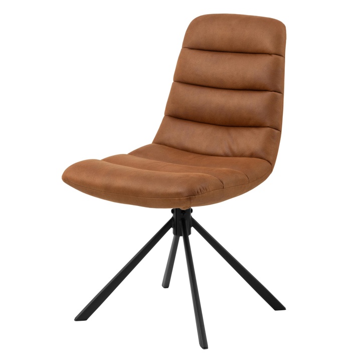 Jedálenská stolička MILFORD koňaková/matná čierna 1