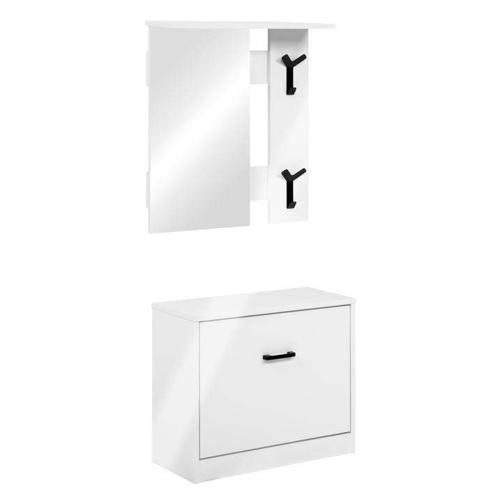 Predsieňová zostava MINELI biela vysoký lesk 1