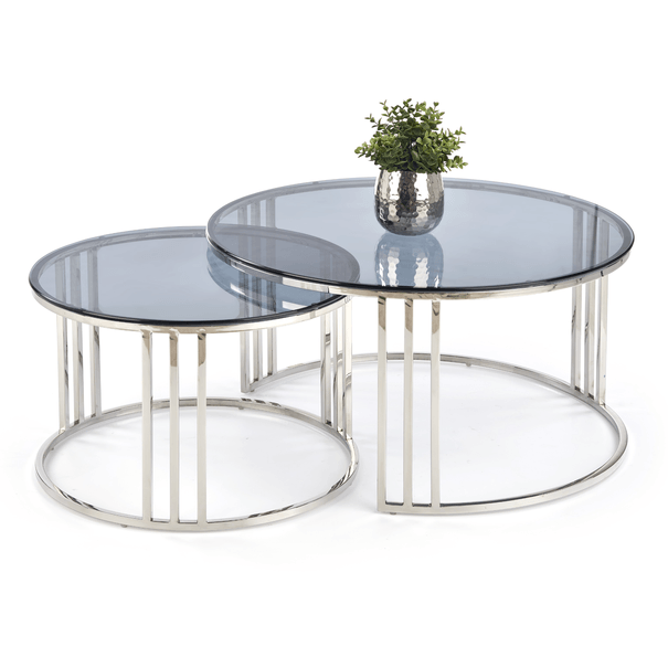 Konferenčný stolík MIRCERY dymová, sada 2 ks 1