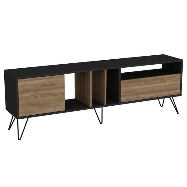 TV komoda MISTICO orech/čierna, šírka 180 cm 1