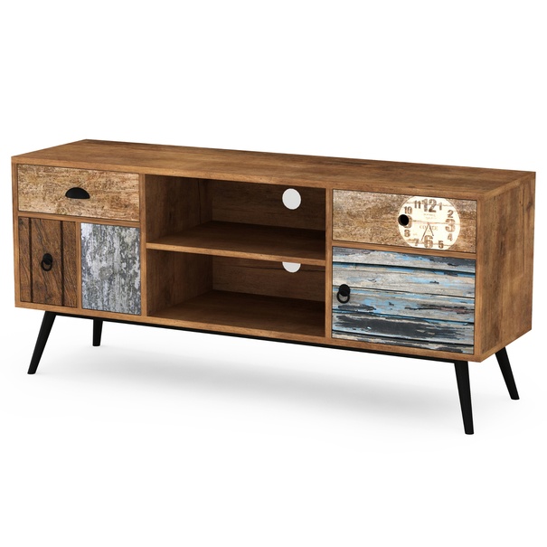 TV komoda MIZU dub wotan/viacfarebná 1