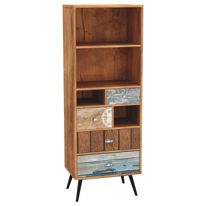 Regál MIZU dub wotan/viacfarebná 1