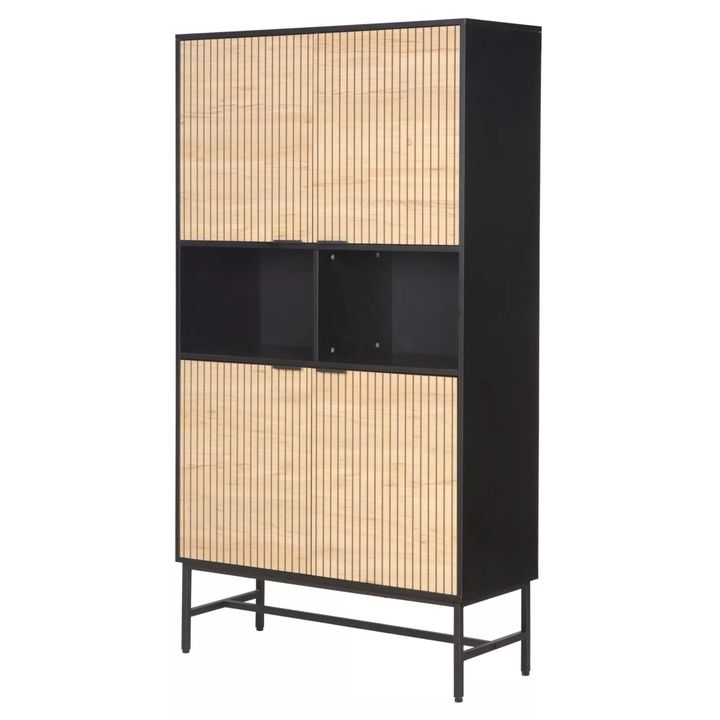 Regál MOGU čierna/dub 1