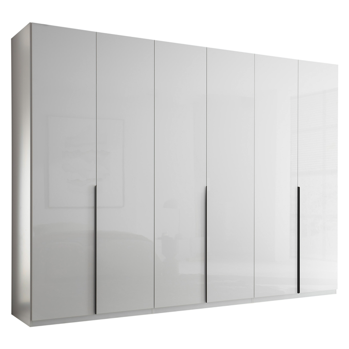 Šatníková skriňa MOLEO 2 biela/biela vysoký lesk 1