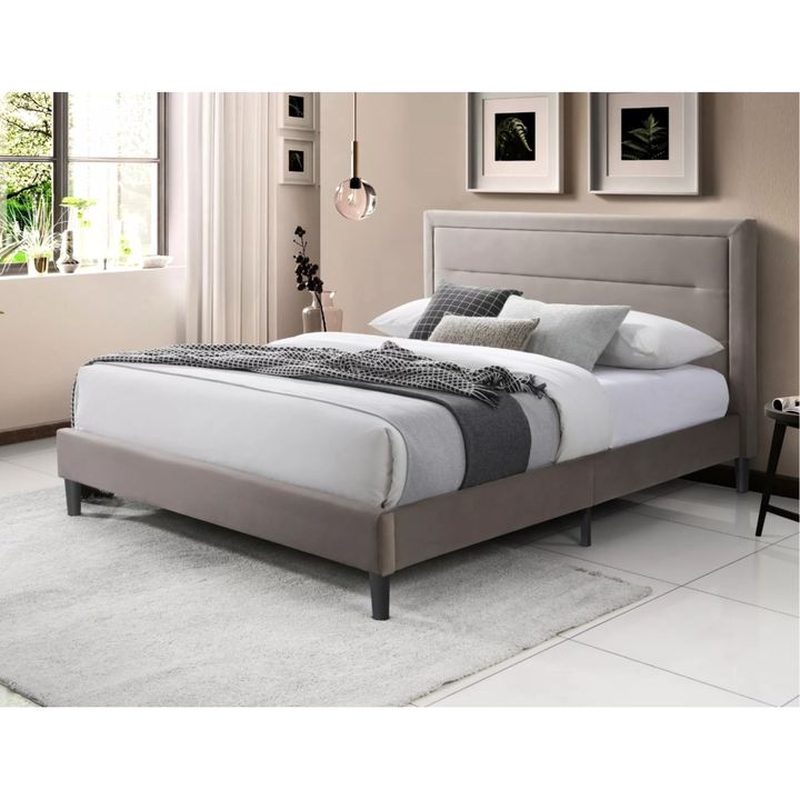 Posteľ s roštom MOLOGO béžová, 140x200 cm 1