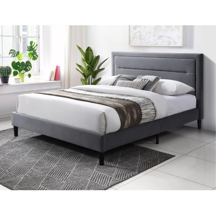 Posteľ s roštom MOLOGO sivá, 140x200 cm 1