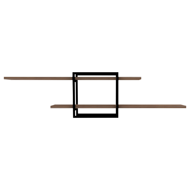 Nástenný regál MONE čierna/prírodná 1