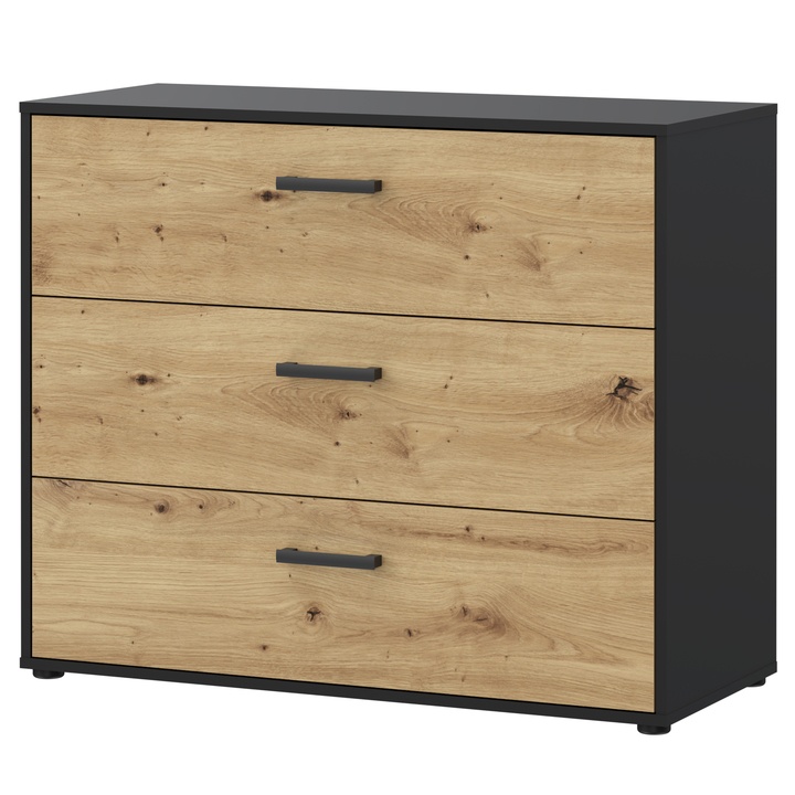 Komoda  MONESSA dub artisan/čierna 1