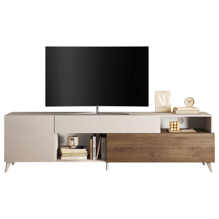 TV komoda  MONOCA 2 krémová/orech 1