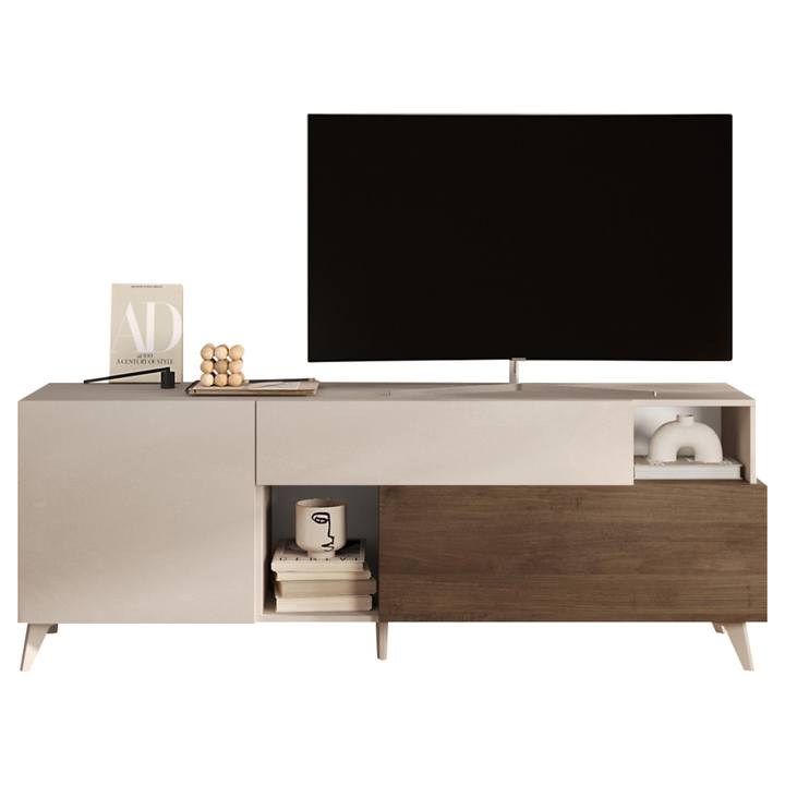 TV komoda  MONOCA krémová/orech 1