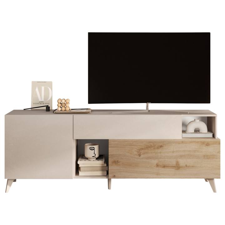 TV komoda  MONOCA krémová/dub 1