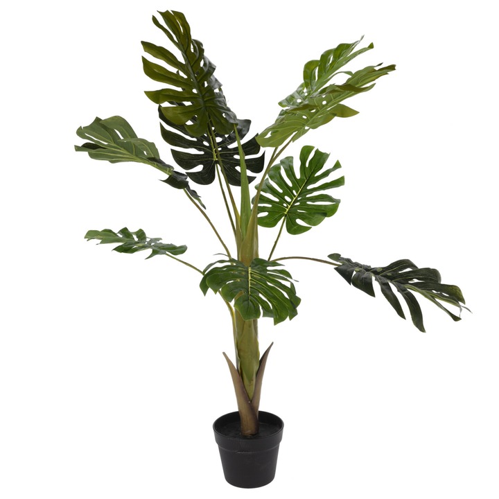 Umelá rastlina v kvetináči MONSTERA zelená, 110 cm 1