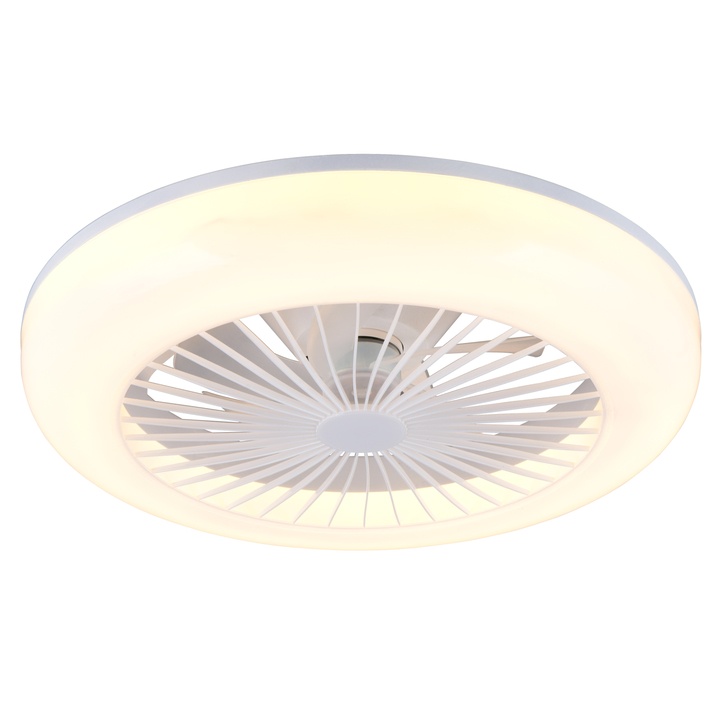 Stropné LED svietidlo s ventilátorom MORA biela 1
