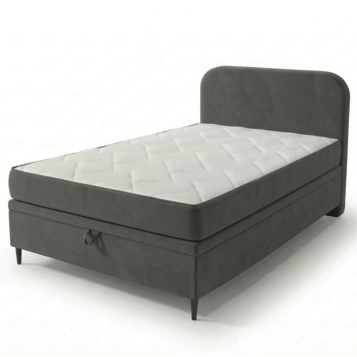 Posteľ s matracom MOREVIEW tmavosivá, 120x200 cm 1