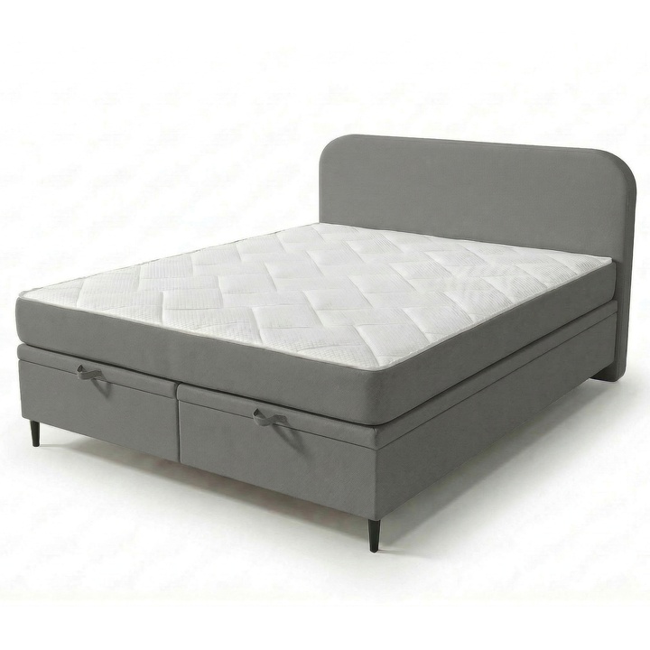 Posteľ s matracom MOREVIEW sivá, 160x200 cm 1