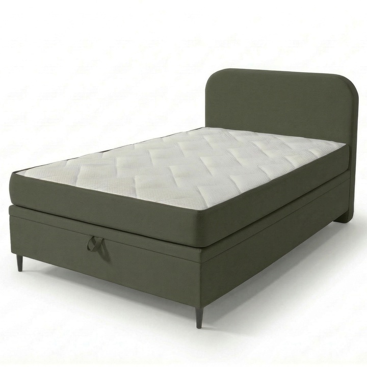 Posteľ s matracom MOREVIEW olivová, 120x200 cm 1