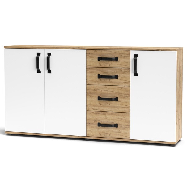 Komoda MOSSO MO5 dub craft/biela 1