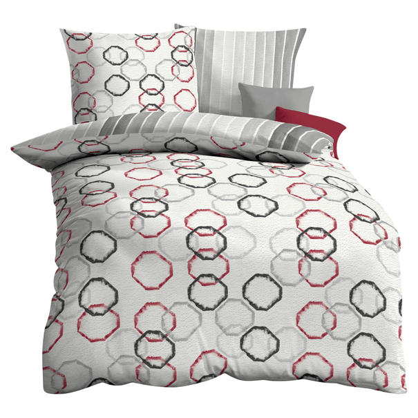 Posteľná bielizeň MOVEMENT ANTHRAZIT červená/sivá, 70x90 a 140x200 cm 1