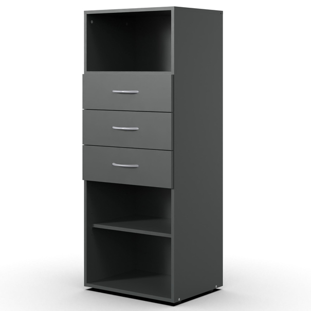 Regál MULTIRAUMKONZEPT 356, grafitová, šírka 45 cm 1