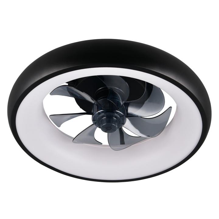 Stropné LED svietidlo s ventilátorom MUONIO čierna 1