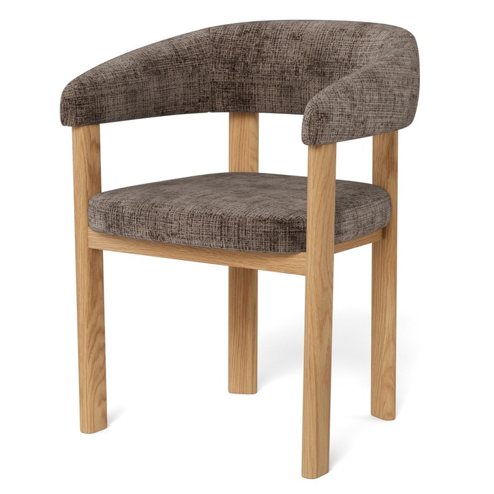 Jedálenská stolička MYLES tlmená hnedá/matný dub 1