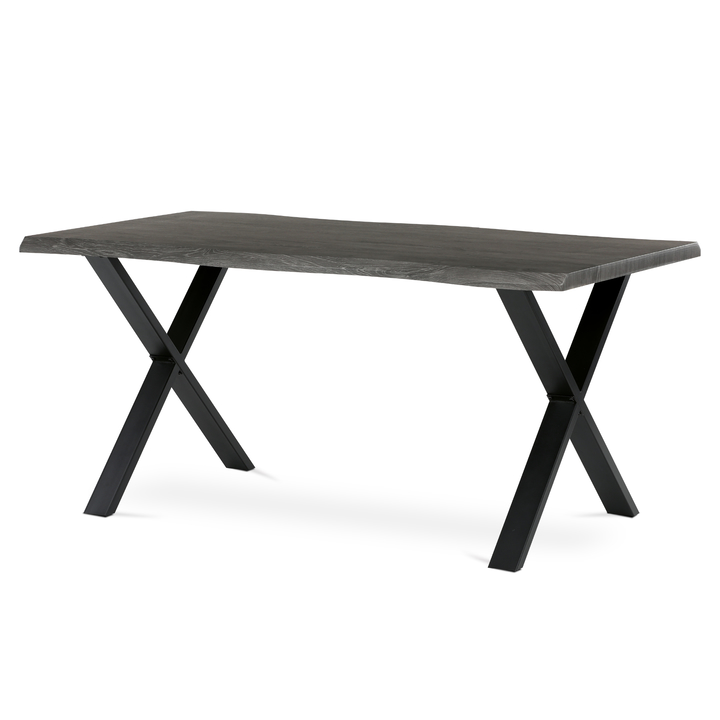 Jedálenský stôl NARAGO sivý dub/čierna, šírka 160 cm 1