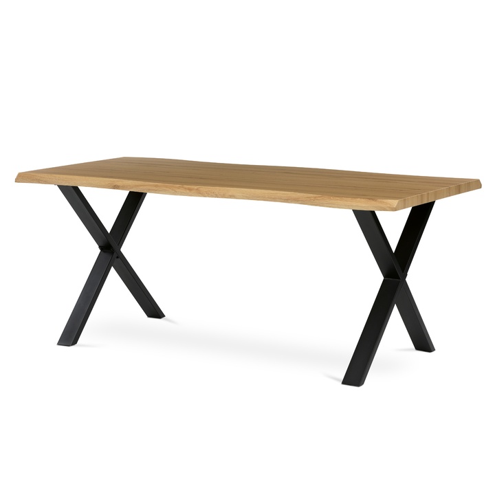 Jedálenský stôl NARAGO divoký dub/čierna, šírka 180 cm 1