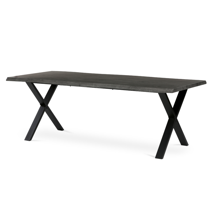 Jedálenský stôl NARAGO sivý dub/čierna, šírka 210 cm 1