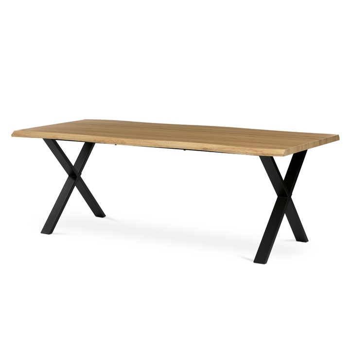 Jedálenský stôl NARAGO divoký dub/čierna, šírka 210 cm 1