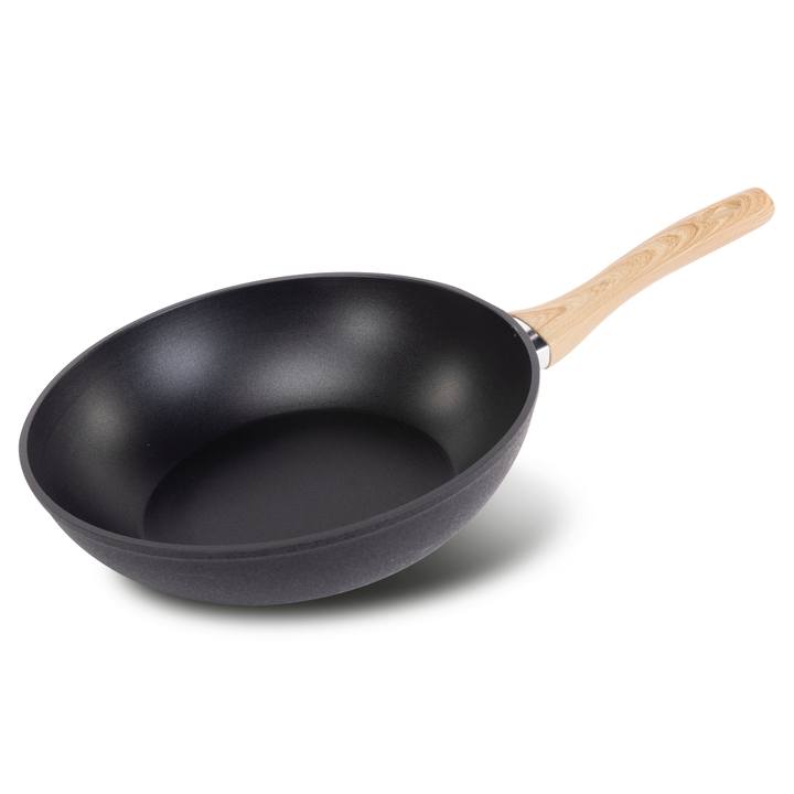 Panvica wok NATUR čierna/prírodná, priemer 28 cm 1