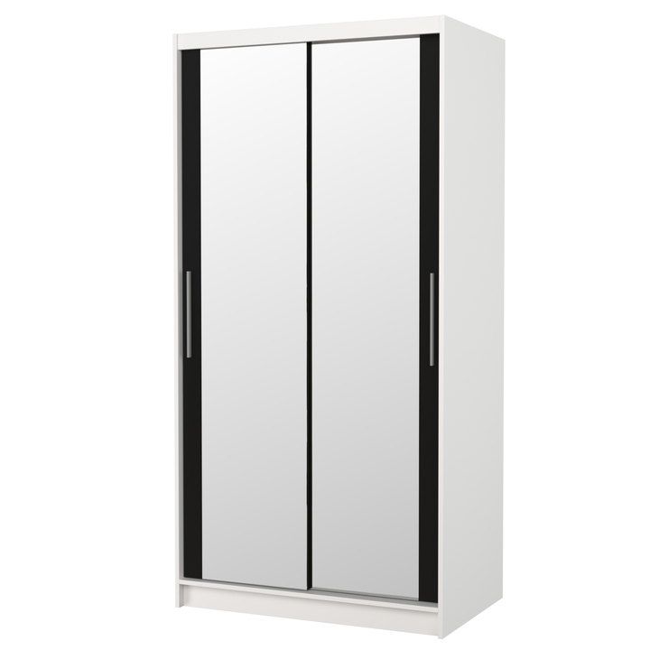 Šatníková skriňa NEFELE biela/čierna 1