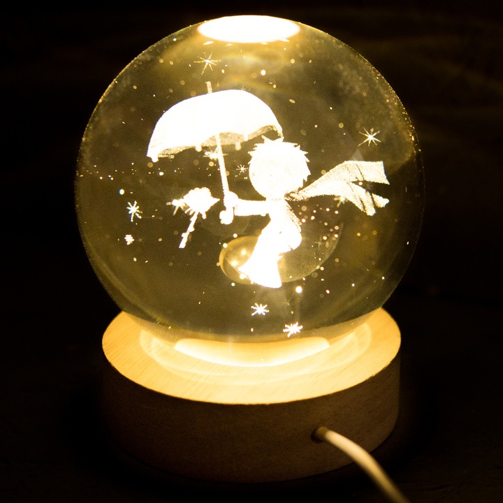 Stolná lampa NELLY priehľadná/prírodná 1