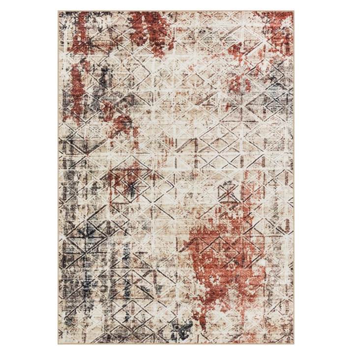 Koberec NEMO 2 červená/béžová, 80x150 cm 1