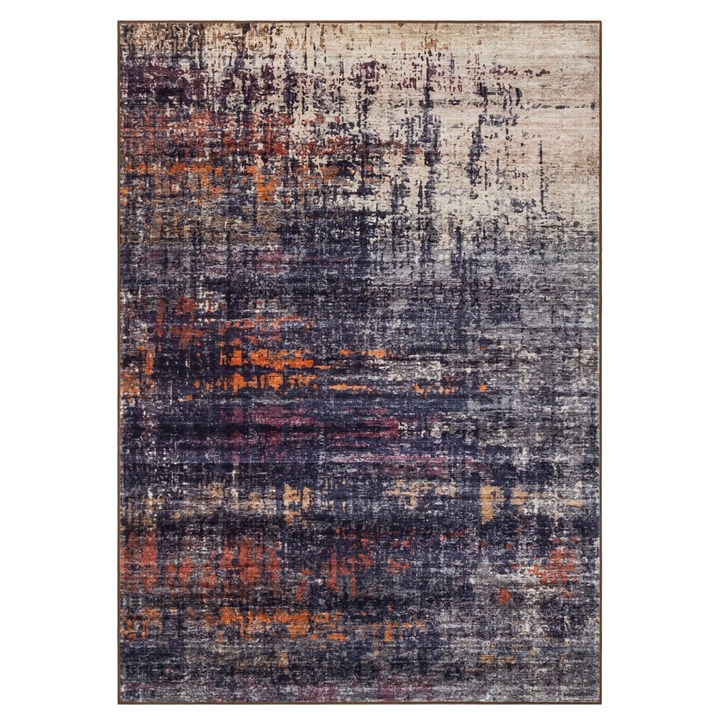 Koberec NEMO 4 tmavomodrá/oranžová, 60x110 cm 1