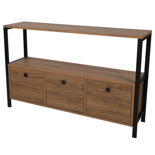 Komoda NERO čierna/orech 1