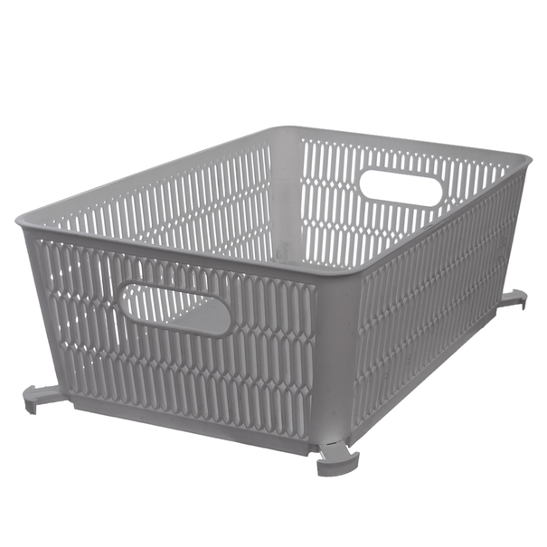 Stohovateľný košík NESTA M tmavosivá 1