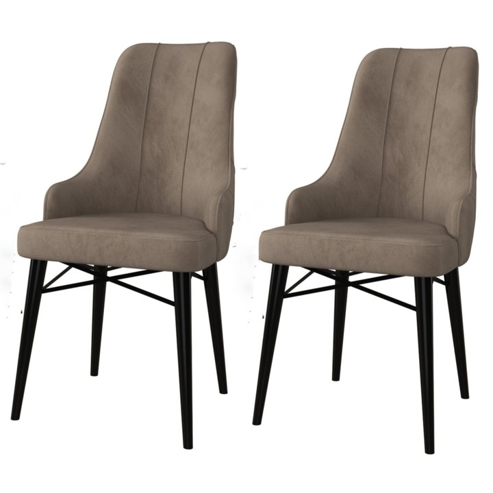 Jedálenská stolička NETA hnedá/čierna, sada 2 ks 1