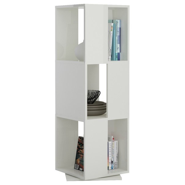 Otočný regál/knižnica NETTO biela 1