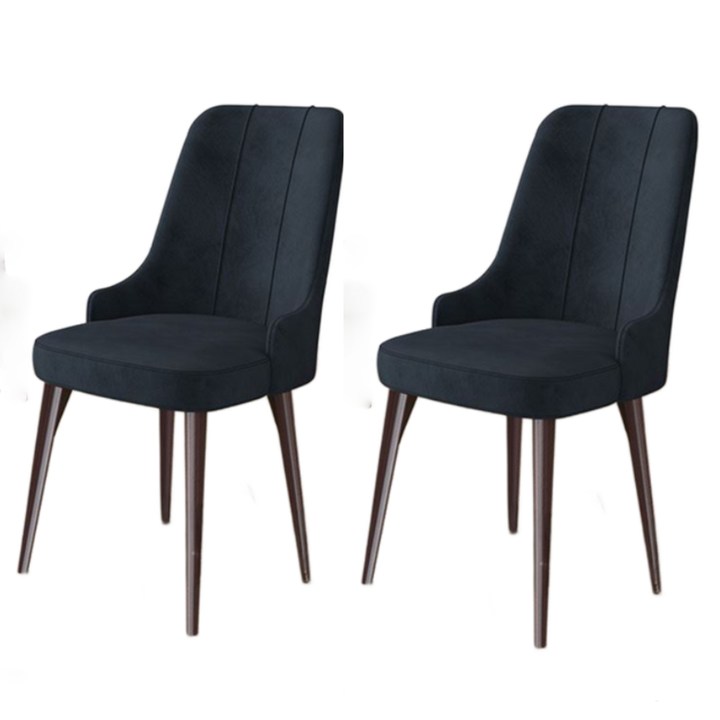 Jedálenská stolička NEWA antracitová/hnedá, sada 2 ks 1