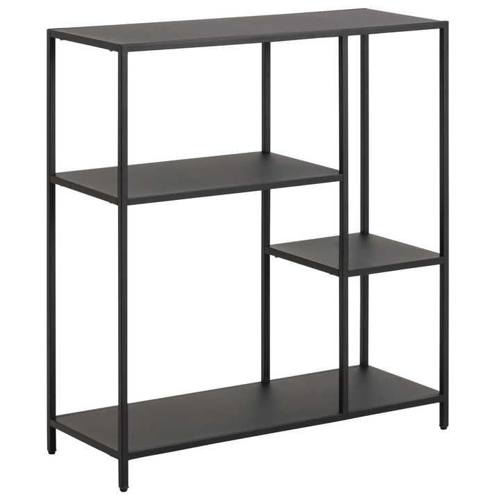 Knižnica NEWCASTLE 3 čierna/matná čierna 1