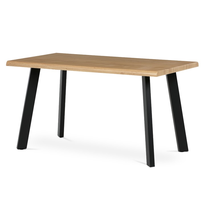 Jedálenský stôl NIFON divoký dub/čierna, šírka 140 cm 1